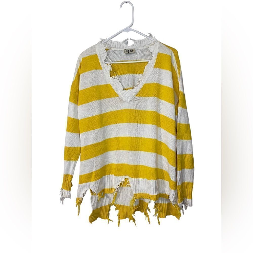 Mumu Delphina Distressed Sweater Destroyed S - Picture 4 of 9
